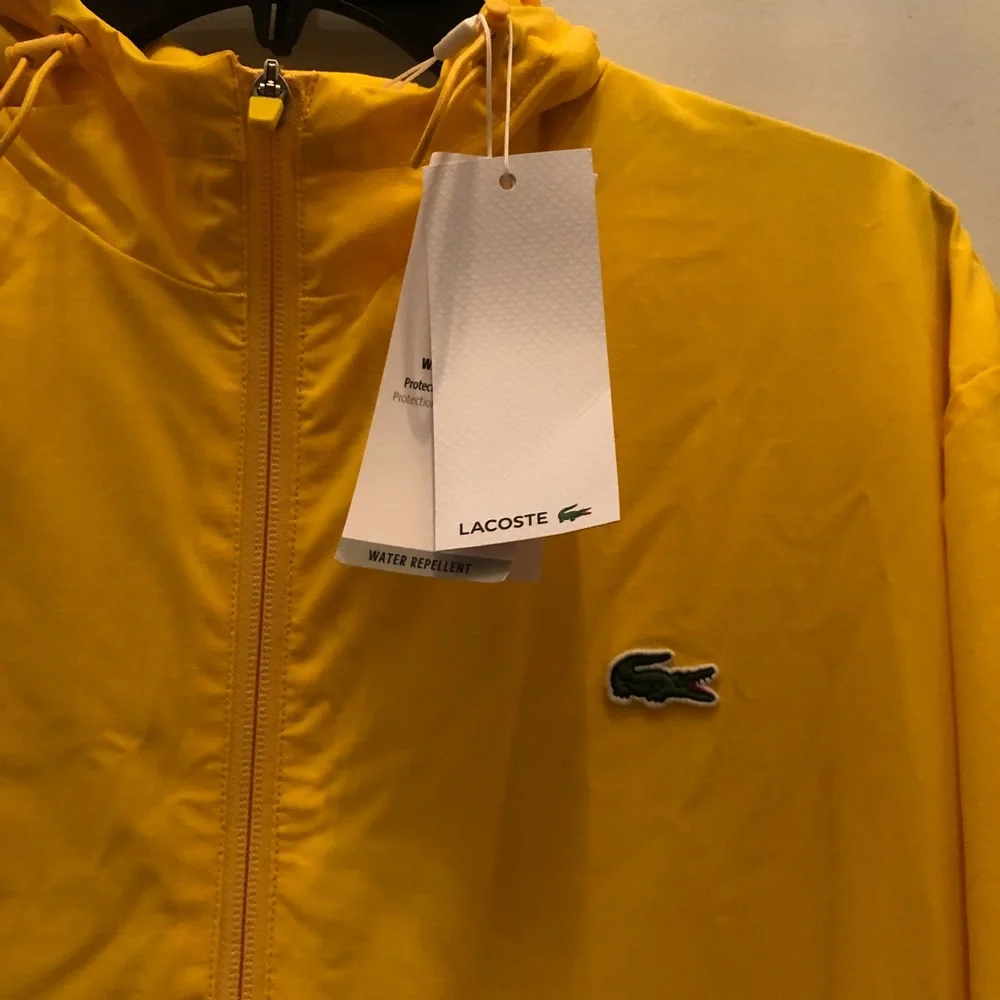 Lacoste men’s sport hooded taffeta lined windbreaker size 6 xl